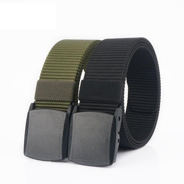 Bälte för män, med andningsbart plastspänne för arbete och resor 47,3", Army Green Army Green