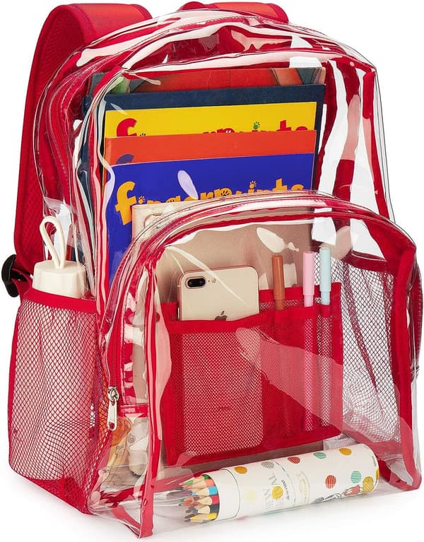 Vorspack Clear Backpack Heavy Duty PVC Transparent Ryggsäck