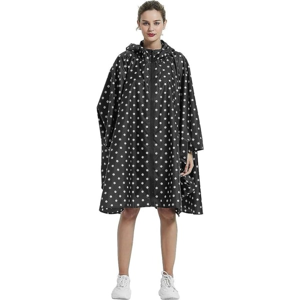 Mode huva regnponcho med ficka Vattentät regnjacka Jacka Dragkedja Style
