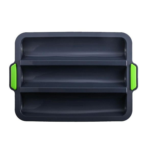 Baguetteplåt för 3 baguetter, 34x24x6cm - non-stick silikon