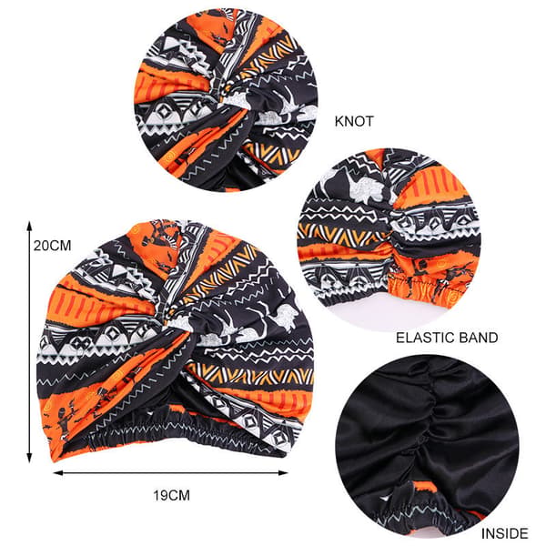 Simulerad sidenfodrad cross twist cap (9 färger)