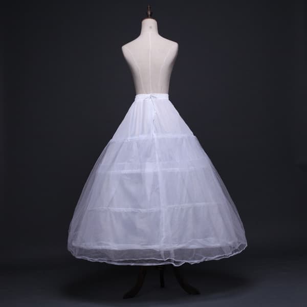 Damer 4-bågar dubbellager tyll Puffy Crinoline underkjol Dragsko Midja Eveni