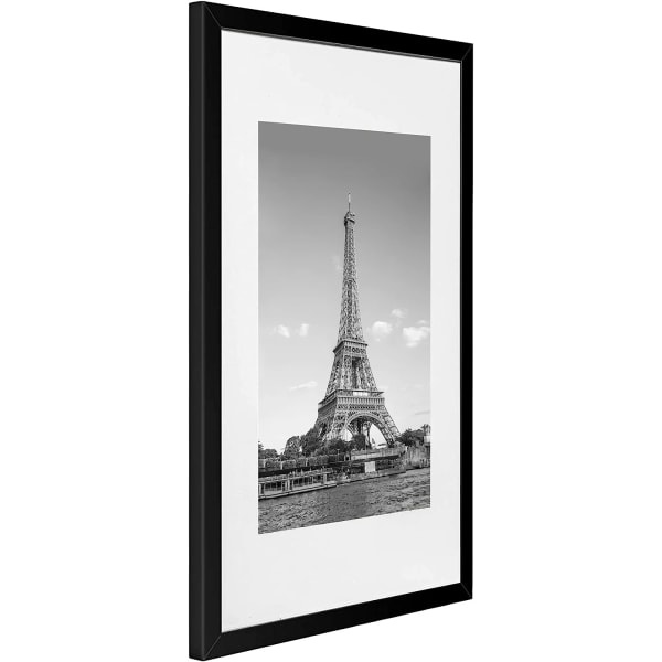 11" x 14" Ramar 5, Visa bilder 8x10 med dyna eller 11x14 utan pad, Wall Gallery Ramar, svart