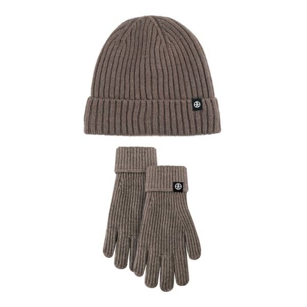 Winter Warm Beanie Hat Touchscreen Handskar Set