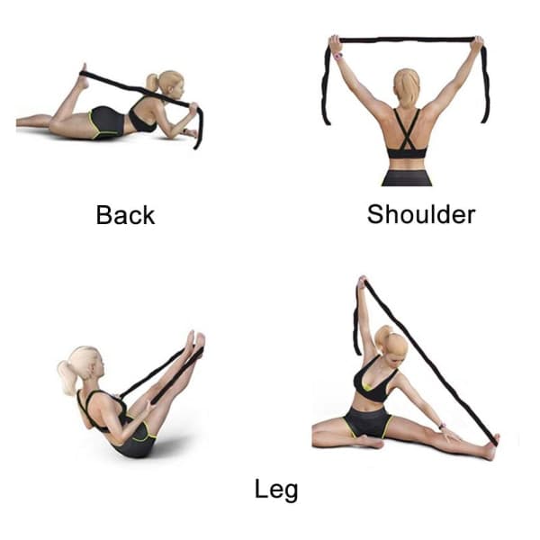 Resistance Band Yoga Stretch Strap Elastiskt bälte BLÅ 1 ST