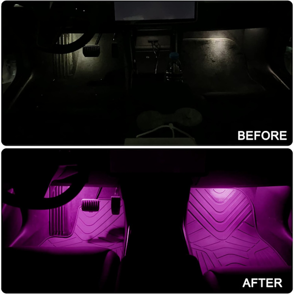 För Tesla Model S X Y 3 LED-interiörljus Neongolv Foot Trunk Car Ambient Light Bildekoration