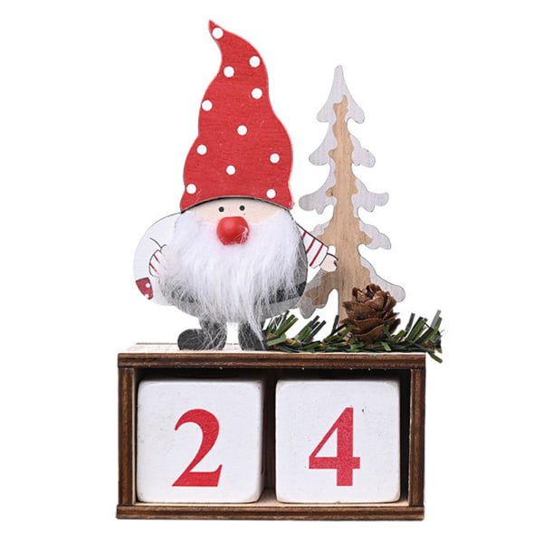 Jul adventskalender Nedräkning Santa Claus trädekor Red Hat