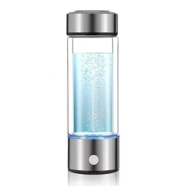 Rich Hydrogen Water Bottle Elektrolytisk Water Cup Lonizer Generator Silver