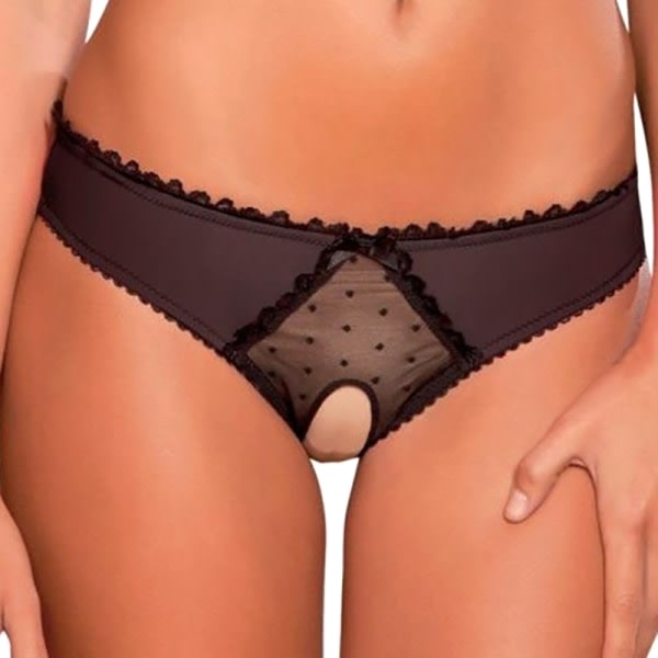 Damtrosor Öppna trosor G-string Stringkalsonger - Perfet Black L