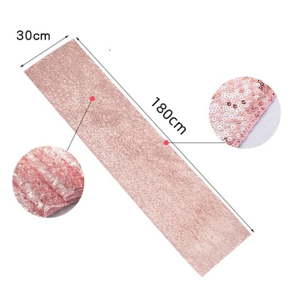 Flash Rose Gold Sencer bordsduk 30x180cm