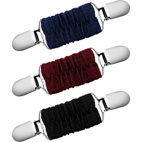 3-pack monterad klänning bältesklämma Sjalklämma (11,5*3,1 cm)