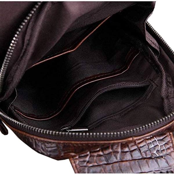 Axelväska i läder crossbody-väska män kvinnor reser utomhussporter, ryggsäckar