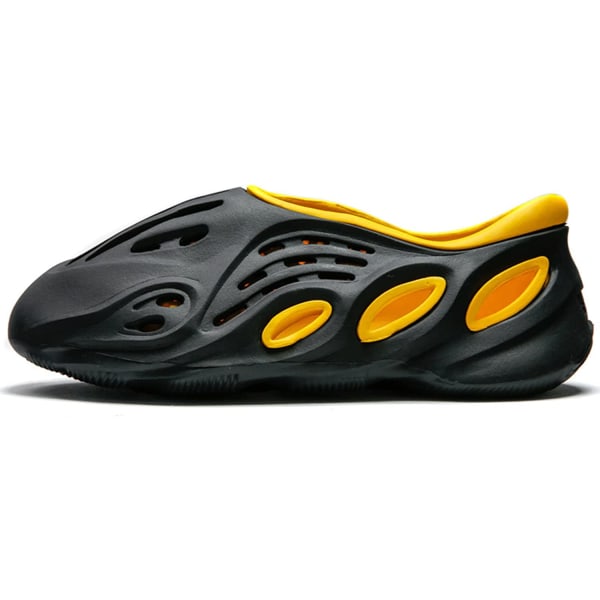 Damskor med hål för män ihåliga sandaler, svart gul, EU 38 Black Yellow EU 38