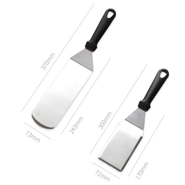 Rostfritt stål Grillskrapa Set - Högkvalitativ hamburgare och grillgrill - för inomhus- och utomhusbruk