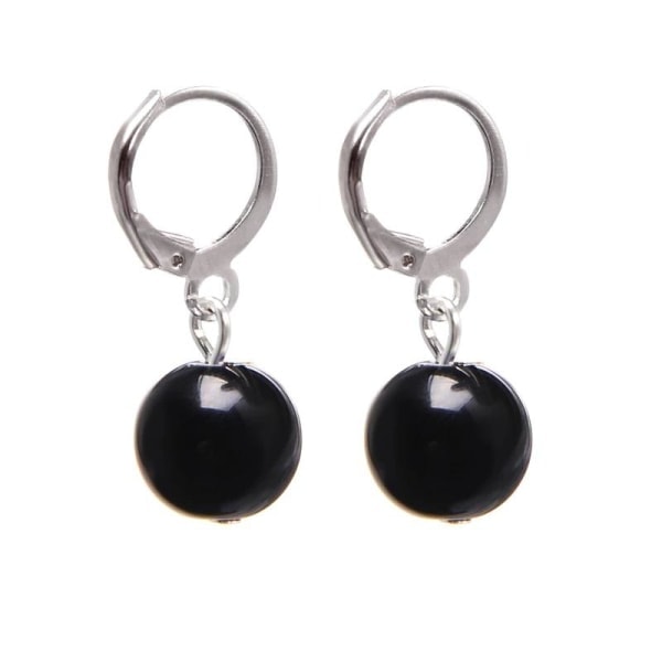 Örhängen ONYX Wicca Pagan Snygg Minimalistisk Rostfritt Stål Svart