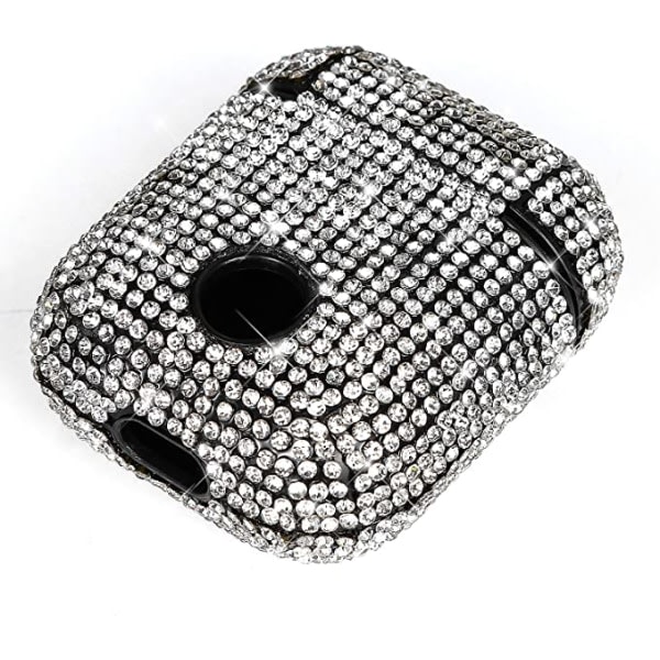 Blinkande case (silver) för AirPods, lyxig glittrande s