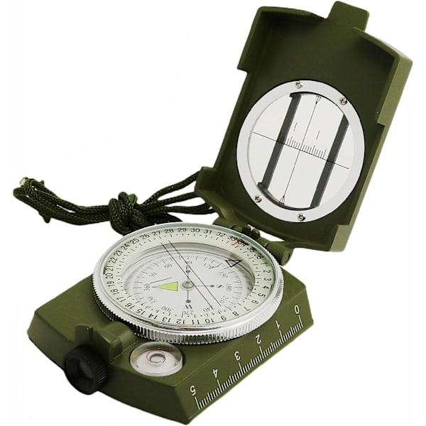 Camping Survival Glow in The Dark Militär kompass för vandring, camping, backpacking, utomhusaktiviteter