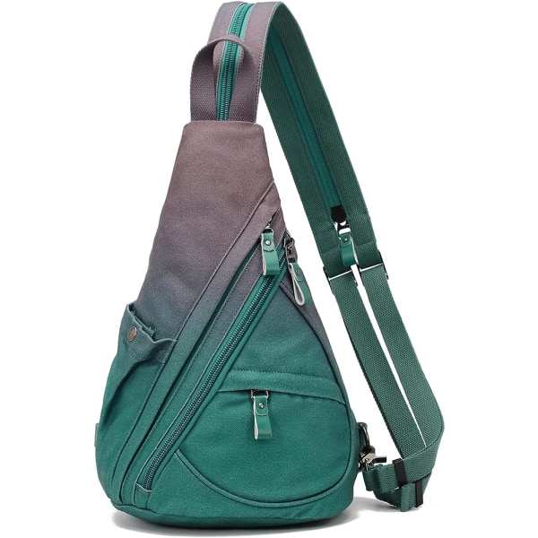 Canvas Sling Bag - Liten Crossbody ryggsäck Shoulder Casual Daypack ryggsäck för män kvinnor