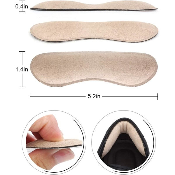 Hälgrepp Liner Insert for Shoes Too Big, Shoe Inserts Beige
