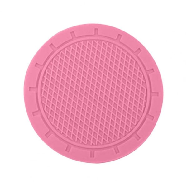 Bilvattenunderlägg Förtjockad Ren Halkfri rund böjbar bildrinkhållare-rosa