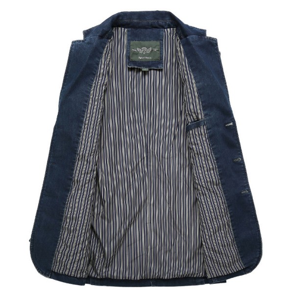M storlek Nya män Casual Loose Plus Size jeansjacka