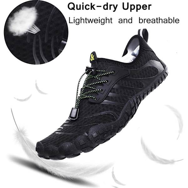 Barfotasporter Vattensportskor strandskor (svarta 42EU black 42EU