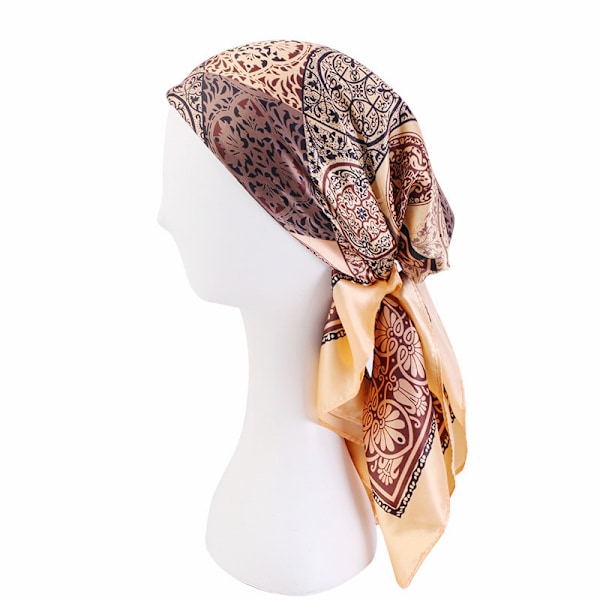 Cashew blomma turban cap - simulering silke wrap scarf cap bunt typ (12 stilar)