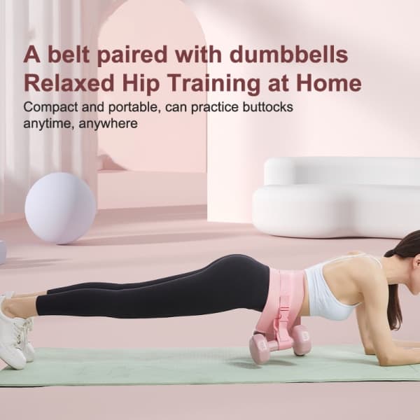 Hip Thrust bältesdyna för hantlar Vikter Squats Glute Bridges Svart
