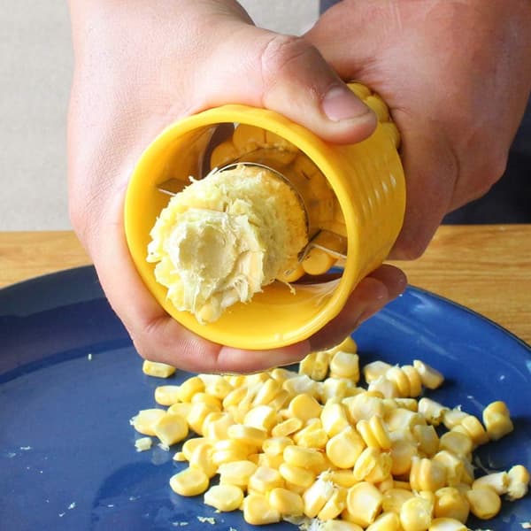 Cob Corn Stripper Peeler Köksverktyg Majsskärare, gul
