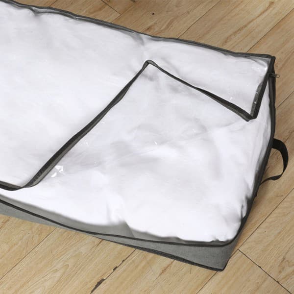 Under sängen Förvaringspåse Behållare Trunk Organizer Grå 103x45x15 cm