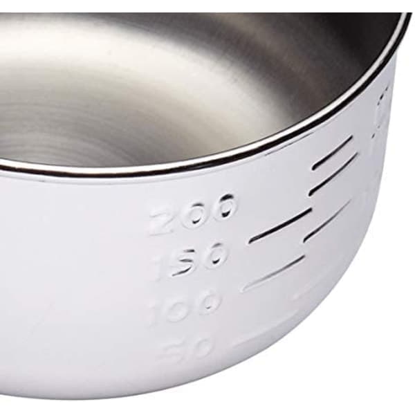 Mätkoppar i rostfritt stål för bakning, 4-delat set, Silver