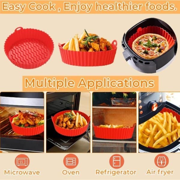 Sililkonform till Airfryer - Non-Stick - Röd