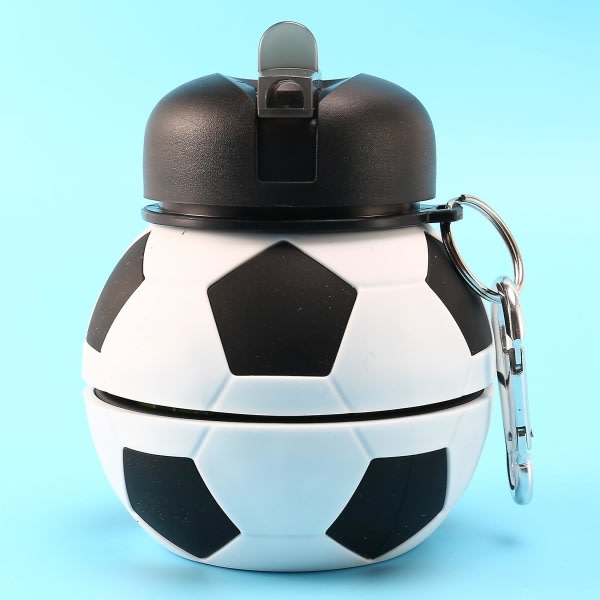 Fotboll Sport vattenflaska Hopfällbara reseflaskor med silikon