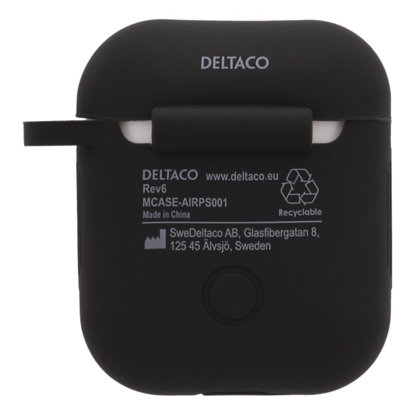 Silikonskal för AirPods, mjuk, nyckelringshål, greppvänlig