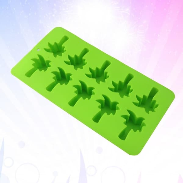 Molds Silikon-iskub form Liten iskubbricka Tecknad form Ice Cube- mould Green M