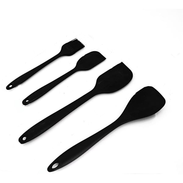 10 stycken köksredskap silikon BPA-fritt set (10 stycken svart)