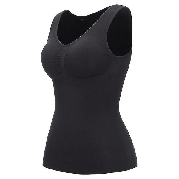 in 1 Sculpting Body Shaping Vest Shaper Shapewear Andningsbar bantning för kvinnor Svart 2XL