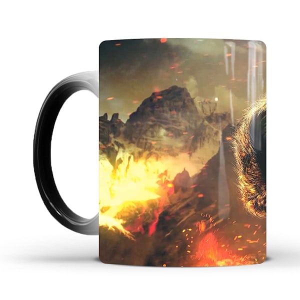 Dark Souls färgskiftande mugg Keramisk kaffemugg Thermal tekopp Nyhetspresent