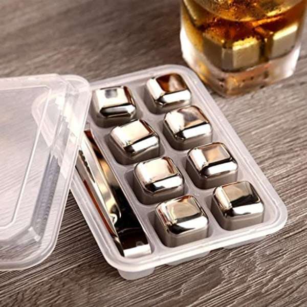 4-pack återanvändbara iskuber i metall