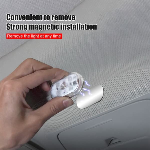 Bil Mini LED interiör Mood Light USB Uppladdningsbart magnetiskt trådlöst Touch Light Läsljus