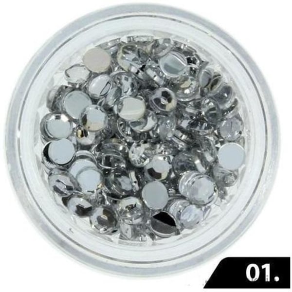 Zirkonstenar (Glas) - 3 mm - 200 st - 01 Kristall