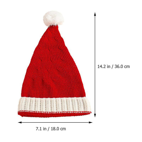 Julstickad mössa tomtemössa Julhatt i ull