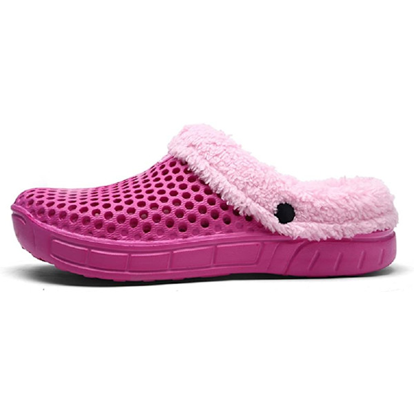 Mules Slip On Trädgårdsskor Varm vintertoffel, rosa,255 pink 255