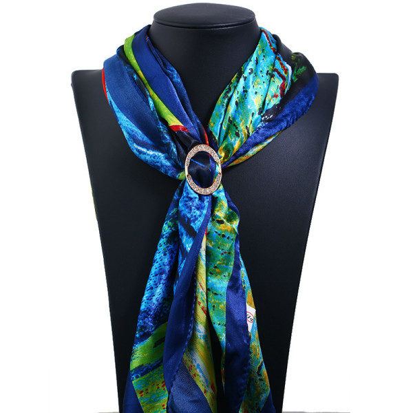 Scarf Spänne Butterfly Form Oval Diamond Silks Scarf Spänne