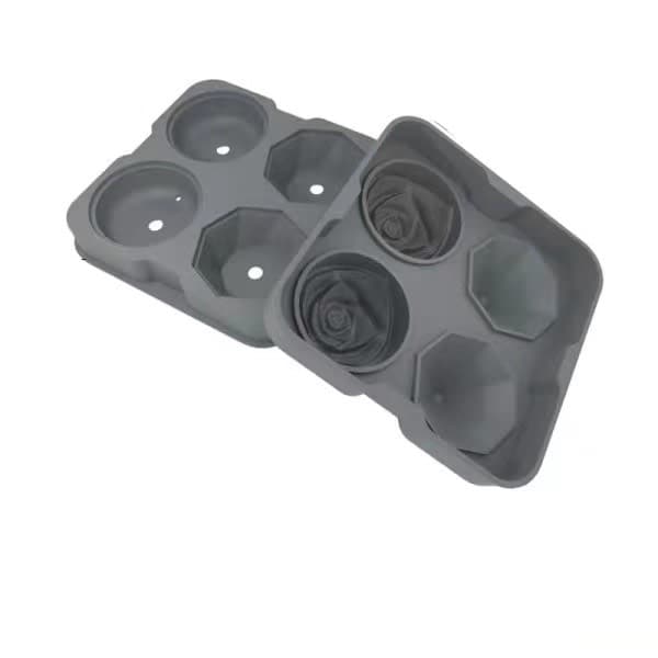 Silikon 4 Grids Ice Cube Form Rose Silikon Ice Form Tray Tool Green