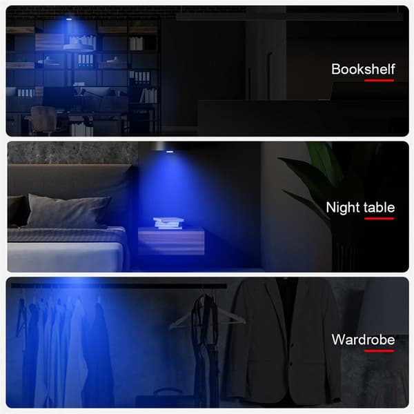 Bil Mini LED interiör Mood Light USB Uppladdningsbart magnetiskt trådlöst Touch Light Läsljus