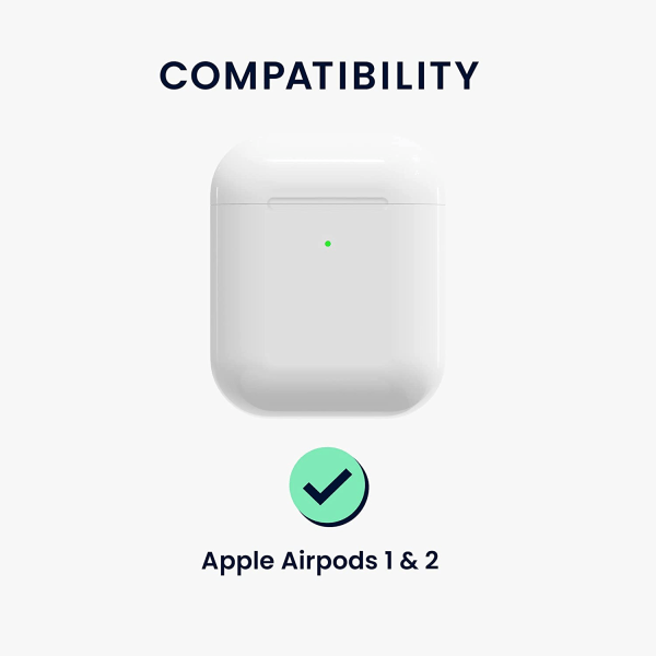 Svart- case kompatibelt med  Air_sPods 1 & 2 -