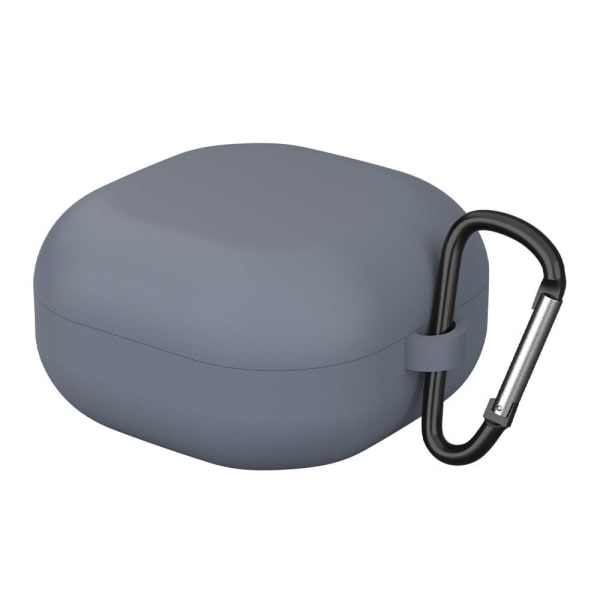 Samsung Galaxy _Buds 2/Pro/Live Silikon Fodral Med Krok - Grå Grey Grå