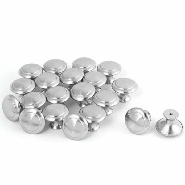 40 st 30 mm runda skåpdörrknoppar Modernt kök i rostfritt stål