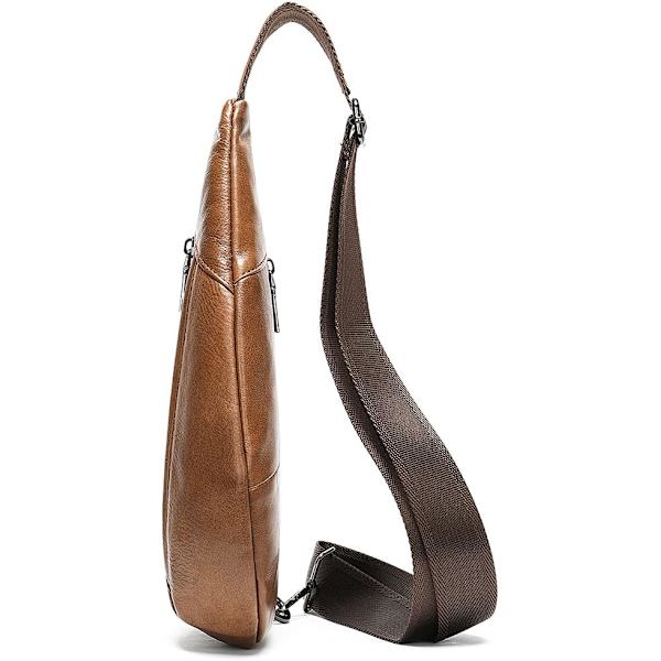 Axelremsväska i läder Crossbody Herr Dam Resor Utomhussporter, Ryggsäck